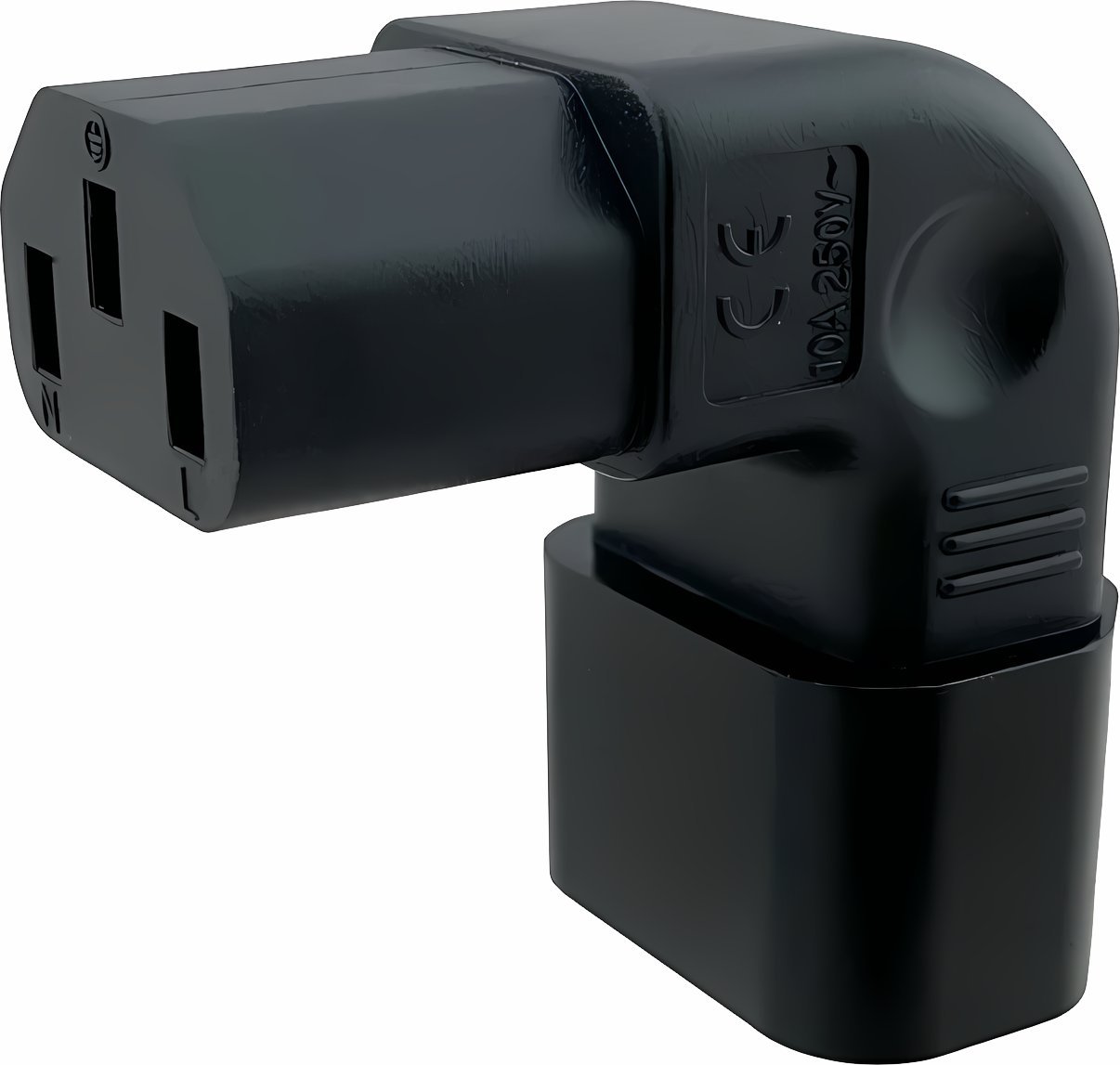 Kabel zasilający PremiumCord Adaptér pionowy kątowy napięcie IEC C13 na IEC C14 230V, 10A