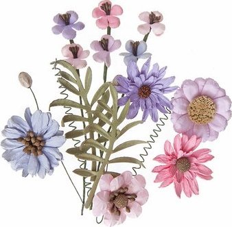 KWIATY PAPIEROWE PINKxLAVENDER, 12SZT. LILA, RÓŻ