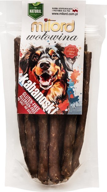 Przysmak dla psa Milord Kabanosy z wołowiny 80 g
