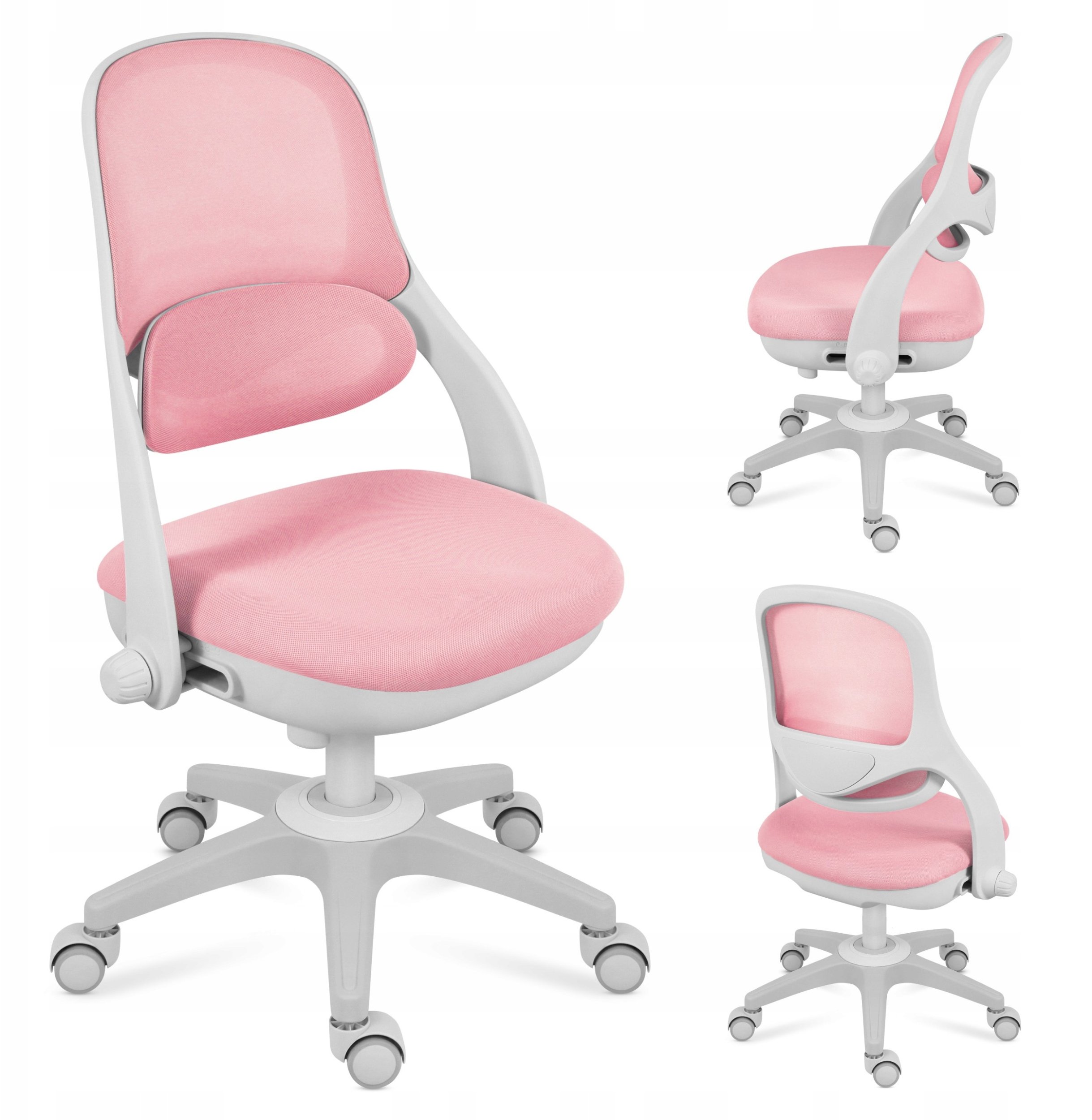 Fotel Obrotowy Dla Dzieci I Młodzieży Regulowany Mark Adler Junior 4.7 Pink