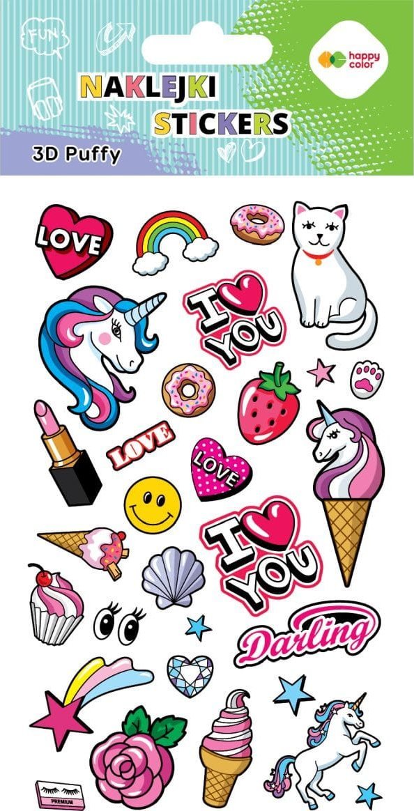 Naklejki 3D PUFFY-Funky Sweet, 10x20cm, Happy Color