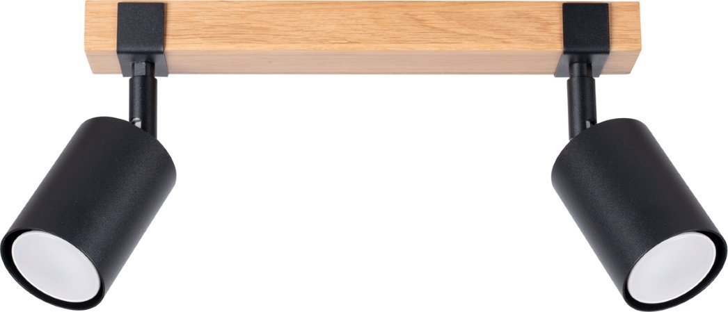 Lampa sufitowa Sollux Lighting SOLLUX Plafon FAGER 2 czarny 2 x GU10 SL.1344