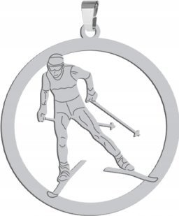 Radziszewska Jewellery Srebrna Zawieszka Biegi narciarskie GRAWER GRATIS