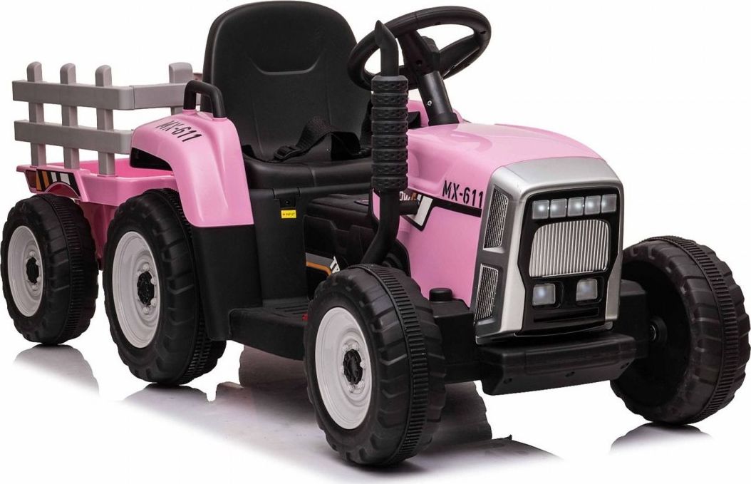 Import SUPER-TOYS SUPER TRAKTOR BLOW - NA AKUMULATOR Z PRZYCZEPĄ, MIĘKKIE KOŁA, MIEKKIE SIEDZENIE, PILOT/XMX611