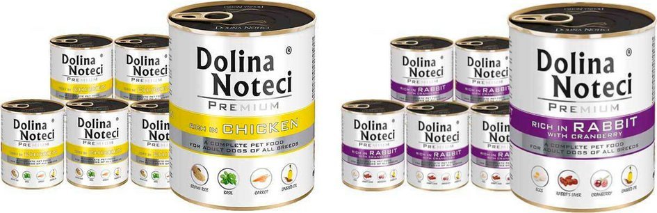 Dolina Noteci Dolina Noteci PREMIUM bogata w kurczaka i królika z żurawiną 24x800g