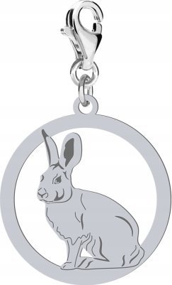 Radziszewska Jewellery Srebrny Charms z ZAJĄCEM DEDYKACJA GRATIS