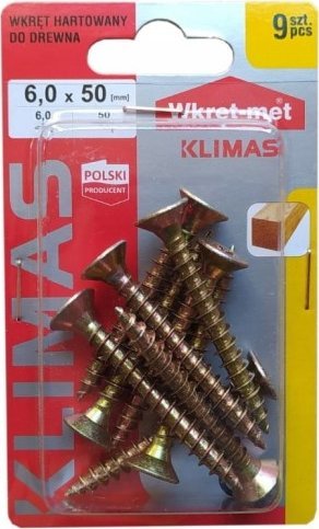 Wkręt-met Wkręty hartowane do drewna 6x50mm 9szt PZ3 złote