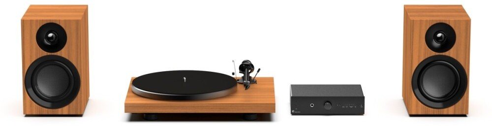 Gramofon Pro-Ject Audio Systems Colourful Audio System E - System Hi-Fi typu All-in-one z gramofonem - orzech