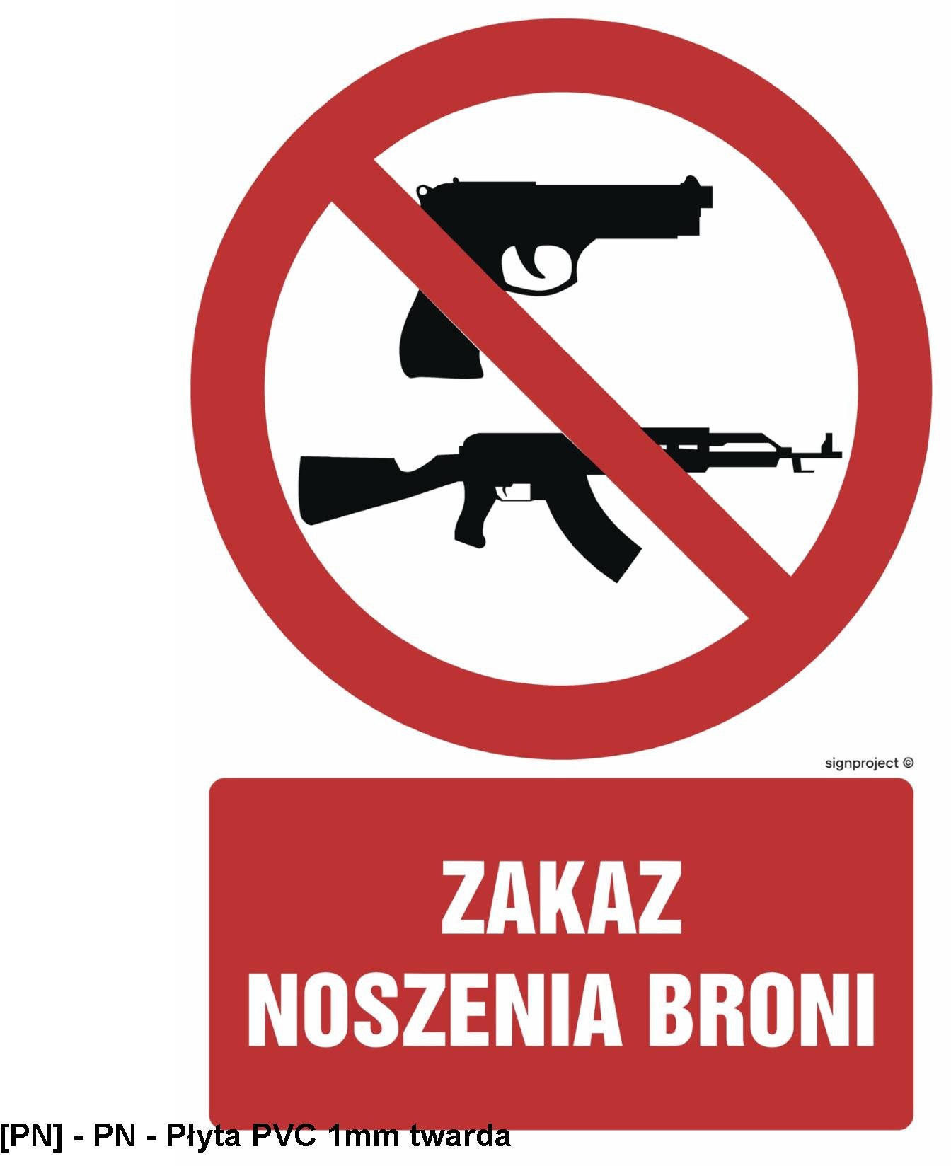 GC026 - Zakaz noszenia broni 500x750