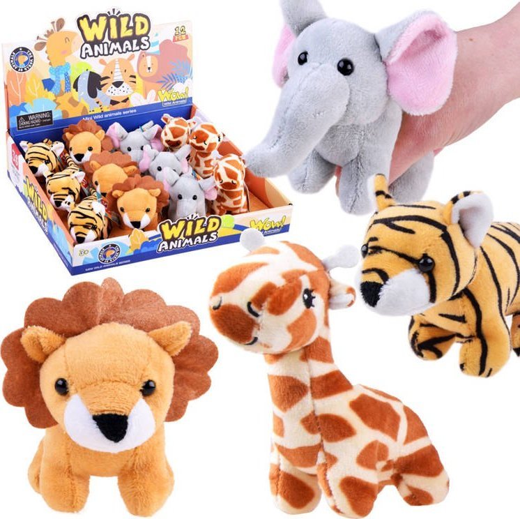 Jokomisiada Maskotka Safari Słoń Lew Tygrys Żyrafa pluszak zabawka ZA4415