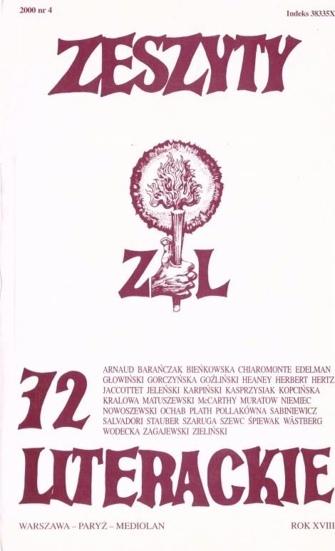 Zeszyty literackie 72 4/2000