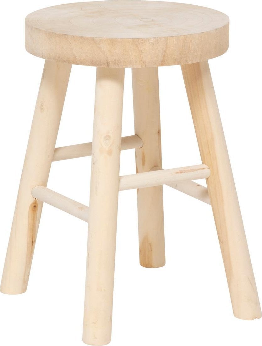 Drewniany stołek NYAR, Ø 28 cm