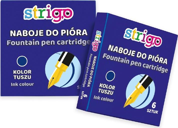 Strigo Naboje do piór wiecznych niebieskie STRIGO