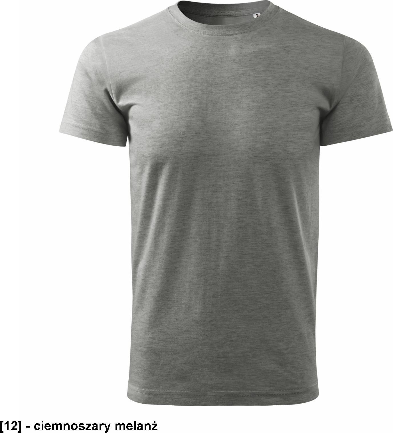 MALFINI Heavy New 137 - ADLER - Koszulka unisex, 200 g/m - ciemnoszary melanż S