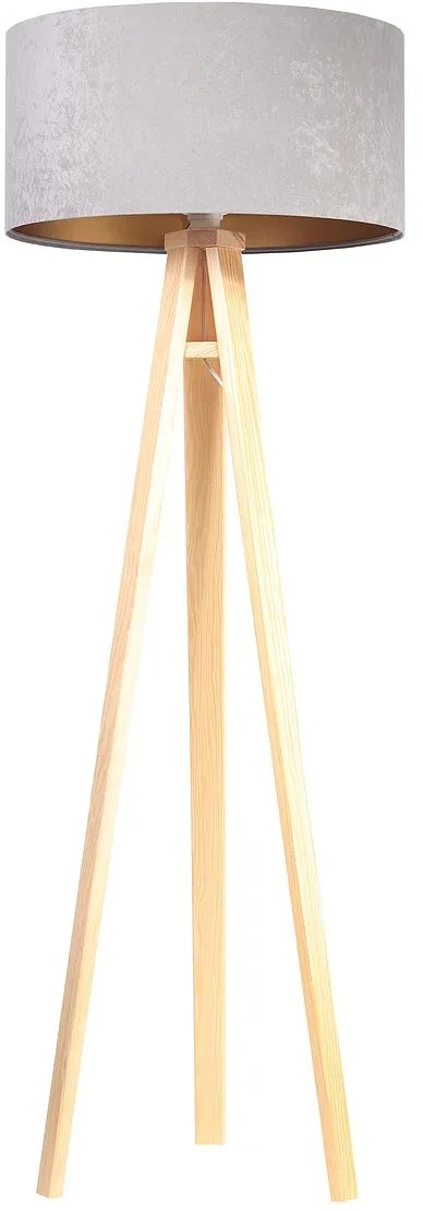 Lampa stojąca HOME 50 szara/złota/sosna BPS KONCEPT
