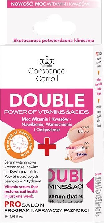 Constance Carroll Nail Care Odżywka do paznokci Double Power of Vitamins&Acids, 10ml