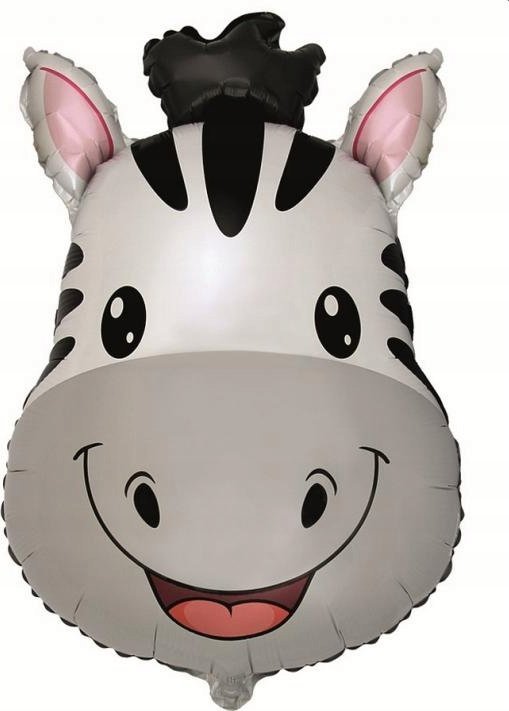 GoDan Balon foliowy 24" FX - Zebra (głowa), pakowany