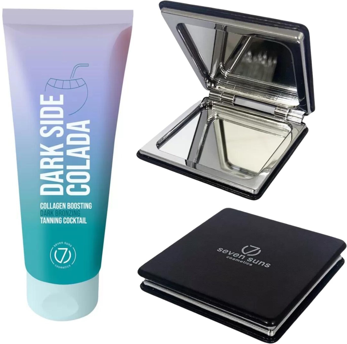 7suns Dark Side Colada Koktajl Opalający 100ml + Podwójne Lusterko Gratis
