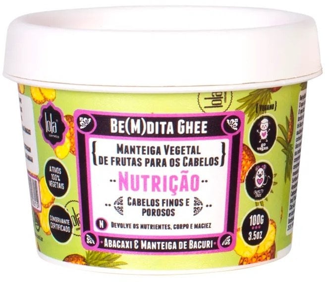 Lola Cosmetics Be(M)dita Ghee odżywcza maska do włosów z ananasem i masłem bacuri 100g