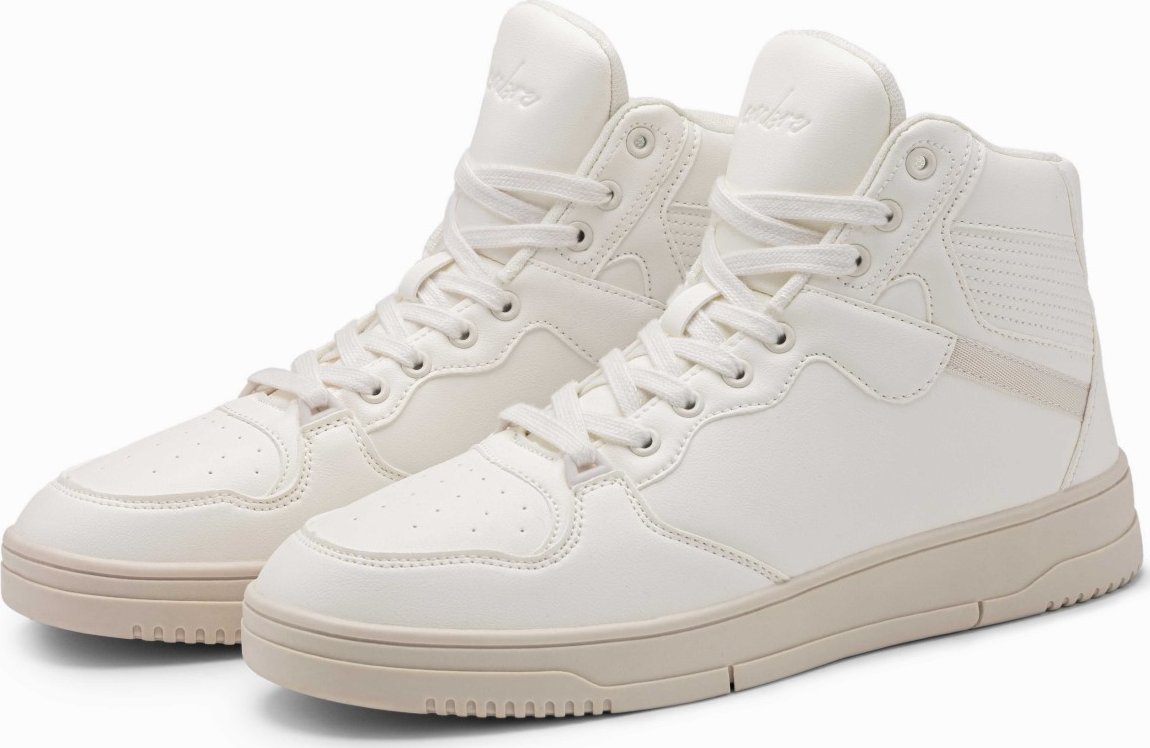 Ombre Ocieplane męskie buty sneakersy z wysoką cholewką białe V1 OM-FOSH-0139 43