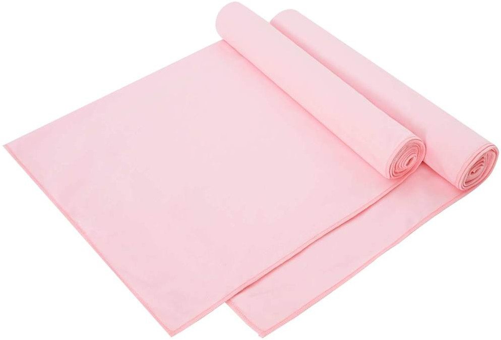 vidaXL Ręczniki Sportowe 2 pcs Różowy 140 x 70 cm Poliester i poliamid