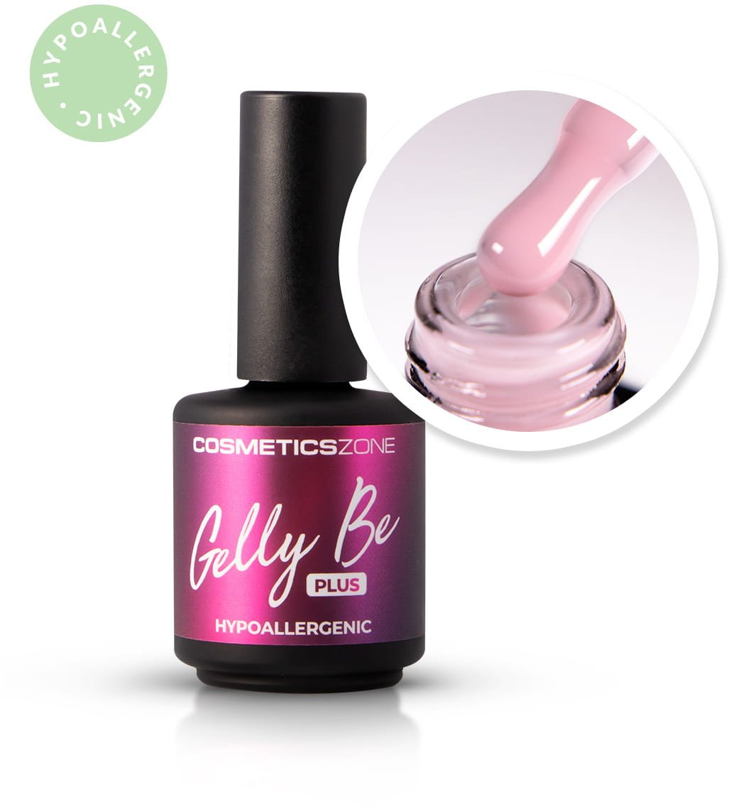 Hipoalergiczna baza żelowa do przedłużania Gelly BE Plus jasnoróżowa - Basic Pink 15ml