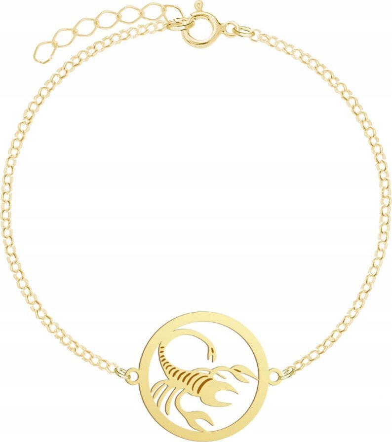 Radziszewska Jewellery Bransoletka Złota ze Znakiem Zodiaku Skorpion 925 GRAWER DEDYKACJA GRATIS