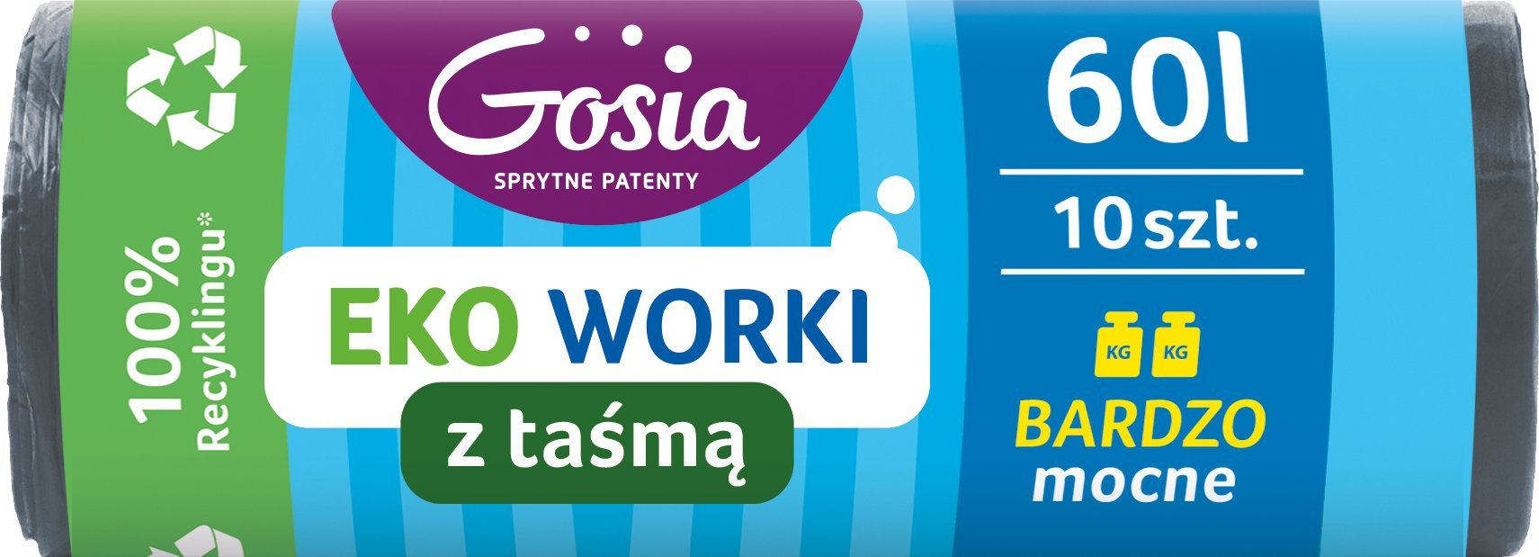 Gosia Worki na śmieci z taśmą Gosia 60L