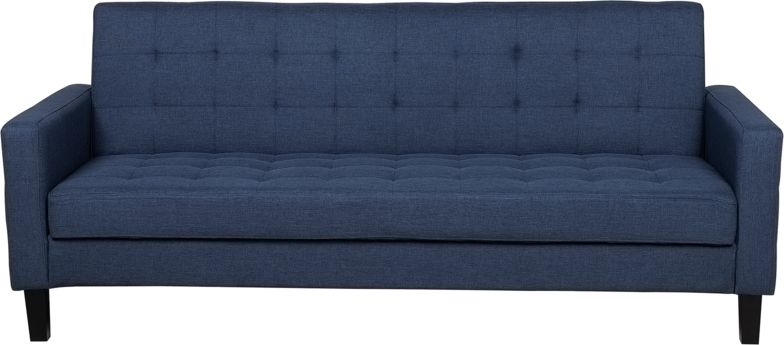 Beliani Sofa rozkładana ciemnoniebieska VEHKOO