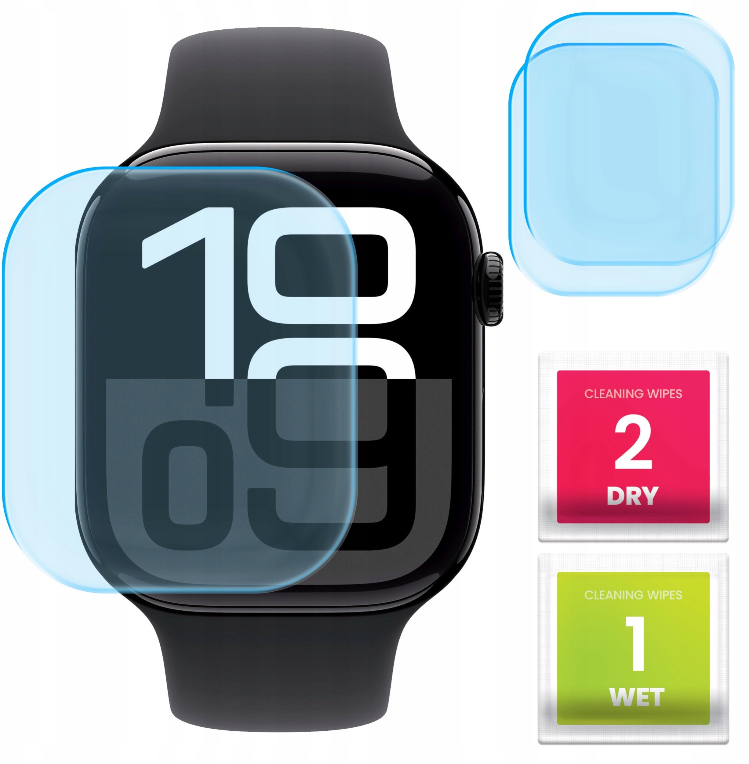 2-PAK Szkło Hybrydowe do Apple Watch 10 (wersja 42 mm) (Szkiełko, Ochronne)