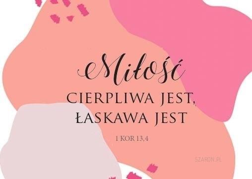 Szaron Magnes na lodówkę - Miłość cierpliwa jest