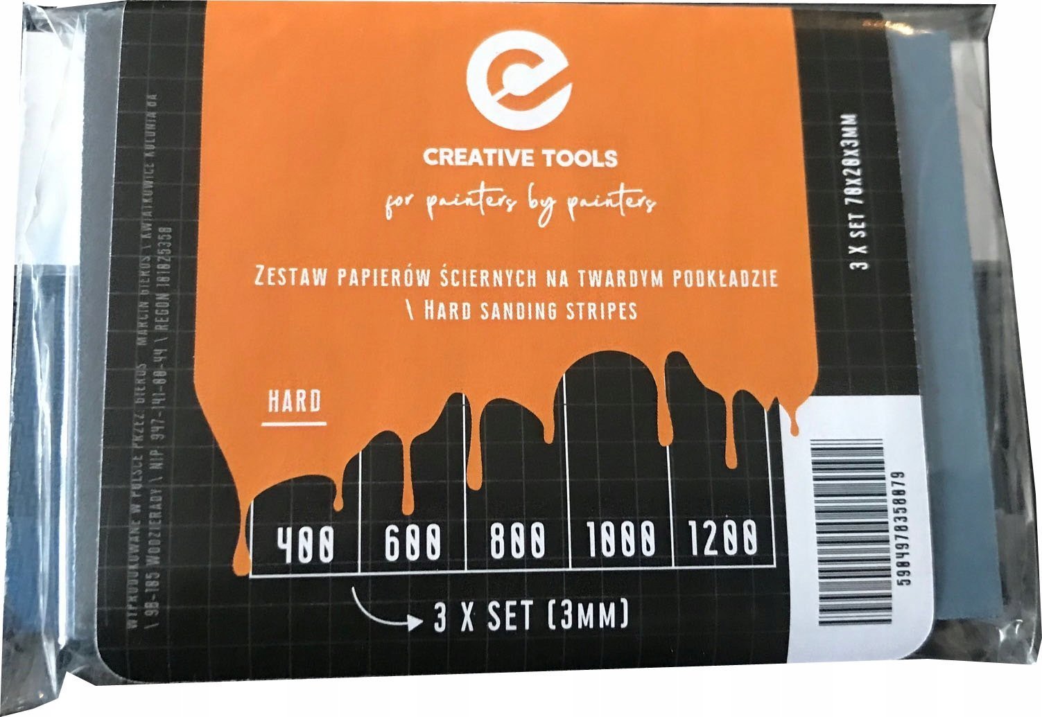Creative Tools Creative Tools: Zestaw papierów ¶ciernych na twardym podk³adzie