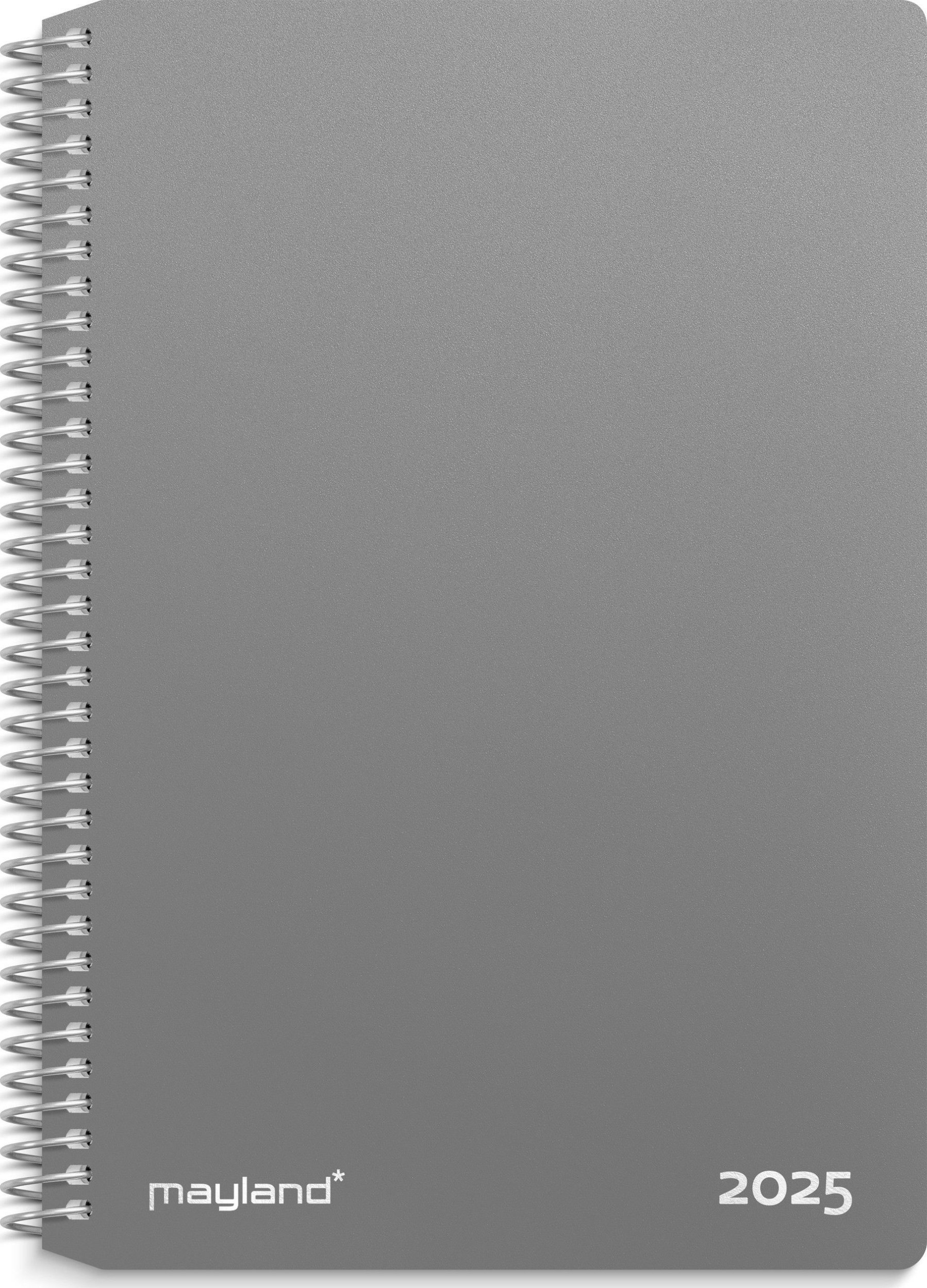Mayland-Burde Ugekalender tværformat grå PP-plast 2025