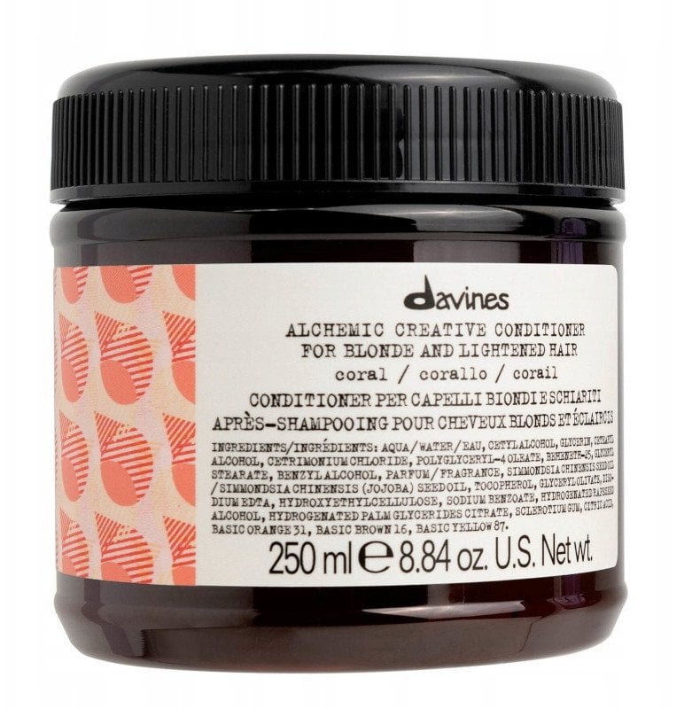 Davines, Alchemic, Hair Colour Conditioner, Coral, Enhances Color Vibrancy, 250 ml For Women