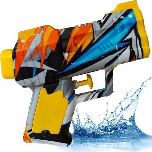 LeanToys Mały Pistolet Na Wodę Żółty Pomarańczowy Grafitti