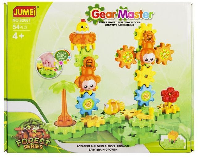 Ruchome klocki Jumei 4+ EGZOTYCZNY LAS 54 elementy