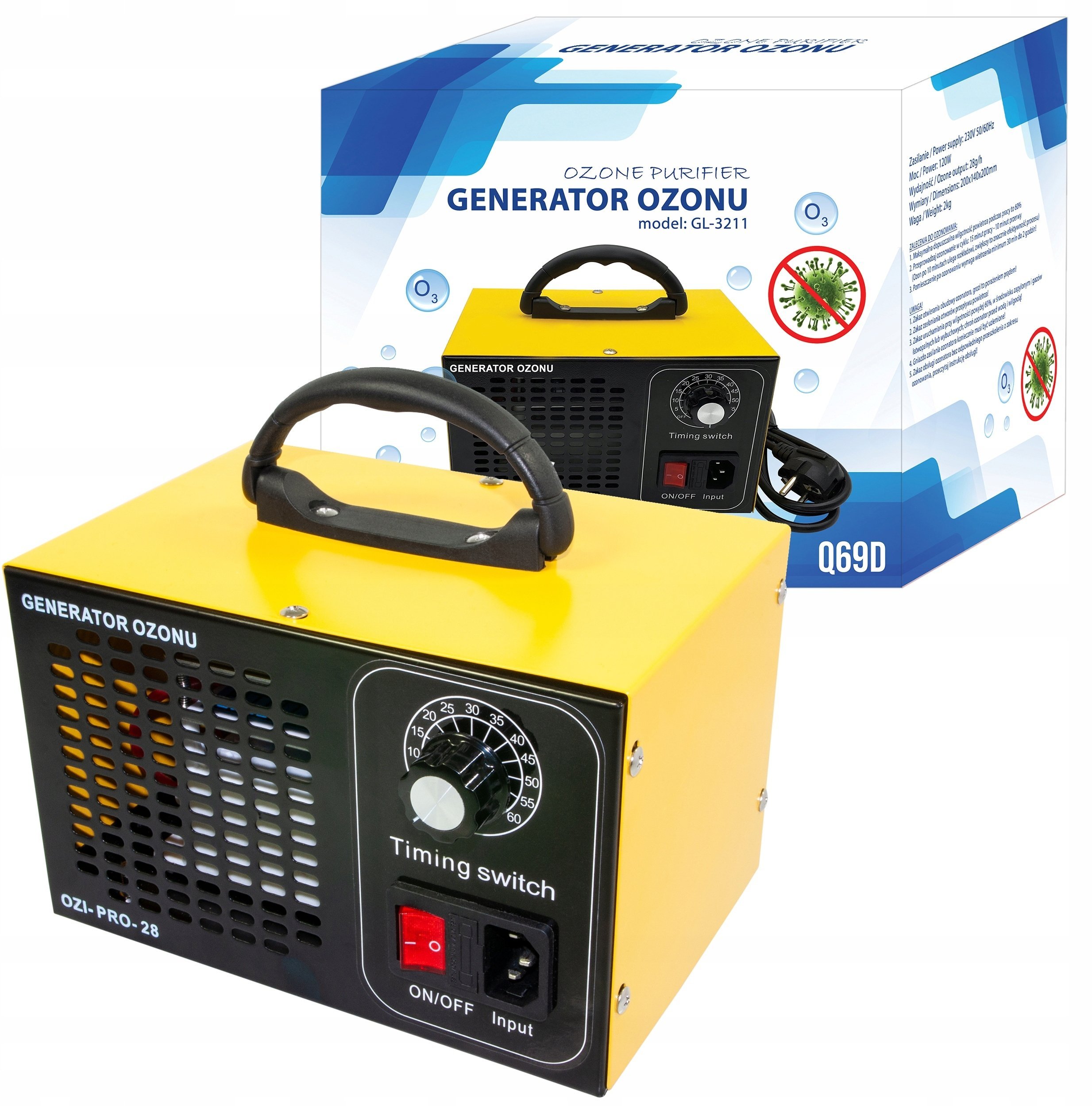 Generator ozonu Q69D GENERATOR ozonu OZONATOR OZI PRO