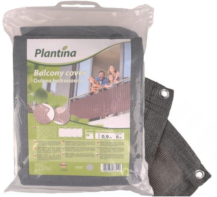 Osłona balkonowa tekstylna szara 0,9x6m praktyczna