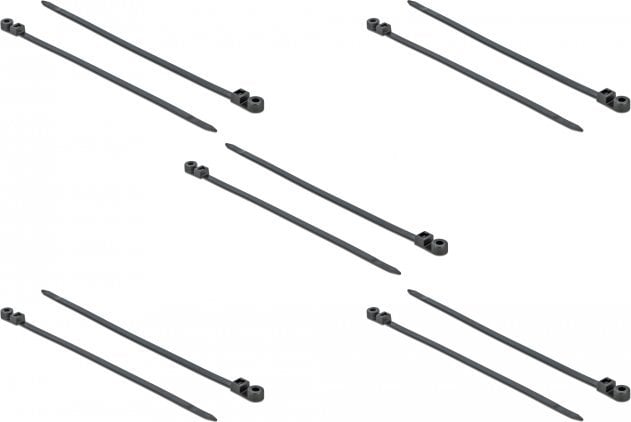 Delock DELOCK Kabelbinder mit Befestigungsöse L400xB7,6mm bl. 10St.