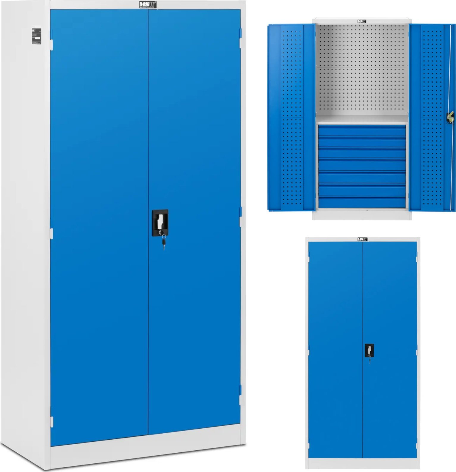 MSW Szafa narzędziowa warsztatowa perforowana 7 szuflad 182 x 92 x 46 cm Szafa narzędziowa warsztatowa perforowana 7 szuflad 182 x 92 x 46 cm