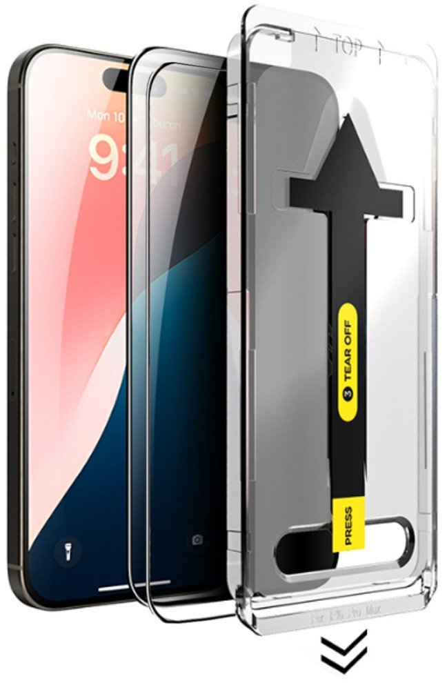 Szkło Supero Tempered Glass hartowane z aplikatorem do iPhone 16 Pro, 2 sztuki