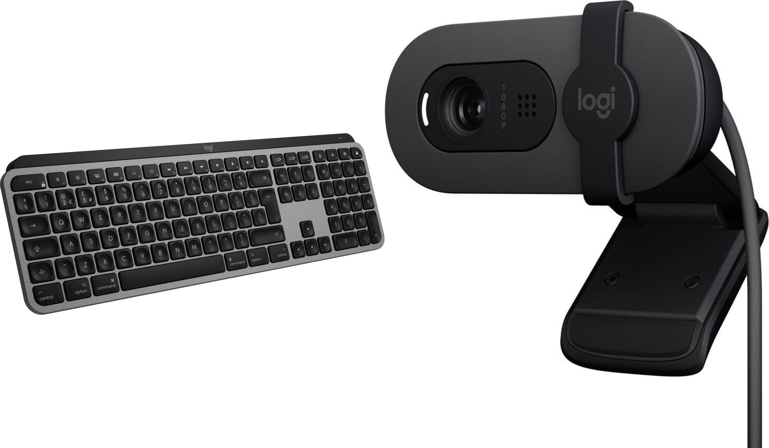 Klawiatura Logitech MX Keys S for Mac (920-011637) + Brio 100 (960-001585)