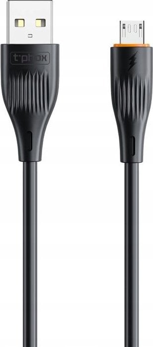 Kabel USB T-Phox USB-A - microUSB 1 m Czarny