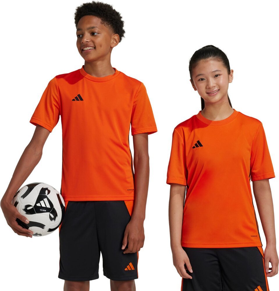 Adidas Koszulka dla dzieci adidas Tabela 23 Jersey pomarańczowo-czarna JJ1157 164cm