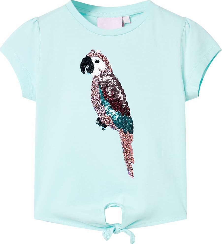 vidaXL Koszulka dziecięca z krótkimi rękawami, jasny błękit, 128