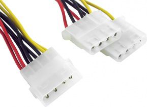 Gembird Molex - Molex x2, 0.15m, Wielokolorowy (CCPSU1)
