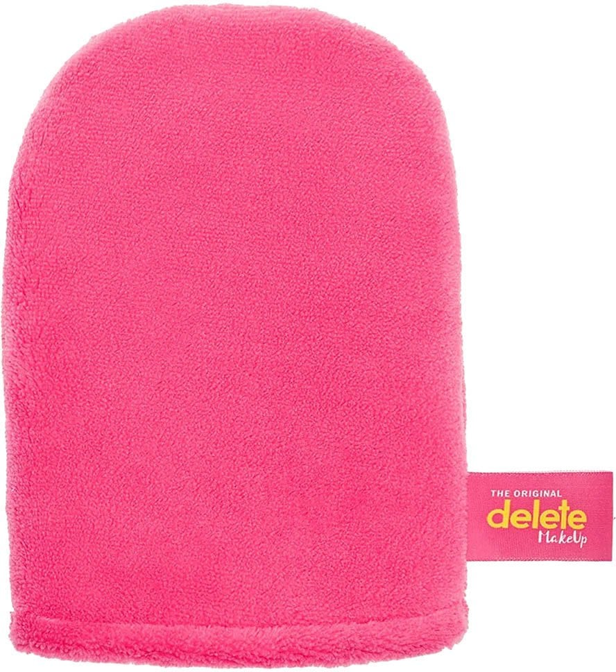 The Original, Delete Makeup, Textile Makeup Remover Glove, Pink For Men