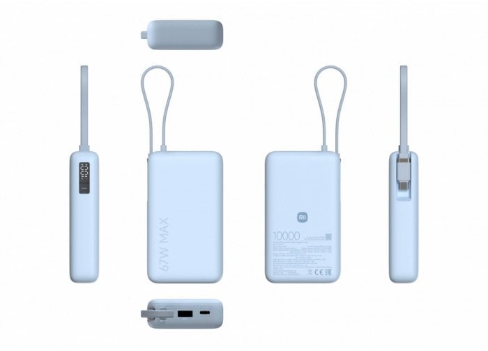 Powerbank Xiaomi 67W Power Bank 10000 (Integrated Cable) Ice Blue
