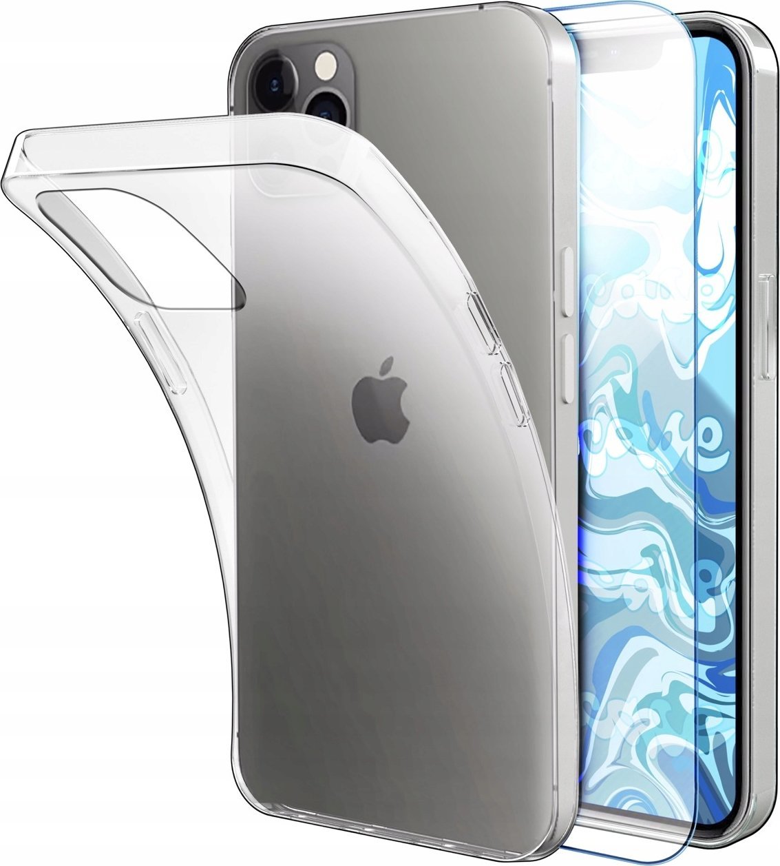 Hello Case Etui Do iPhone 12 / iPhone 12 Pro (Przezroczyste, Ochronne, Silikon) Szkło