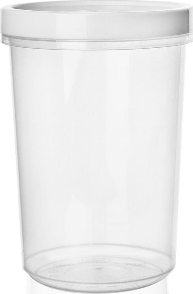 Orion Pojemnik kuchenny, OKRĄGŁY, do żywności, z pokrywką, uszczelką, zakręcany, 1L, na zupę, sałatkę